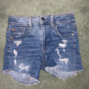 aeo high rise shorts